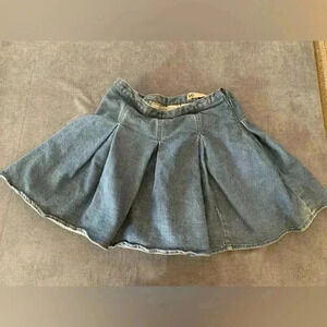 Woman's SO Good Y2K Pleated Grunge Denim Mini Skirt Size 5